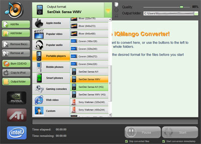 IQmango free SanDisk Sansa converter