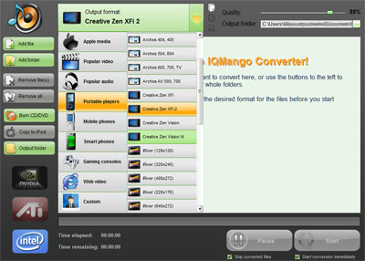 Prescribir Multitud inyectar Download Free Creative Zen Audio & Video Converter | IQmango Free Software